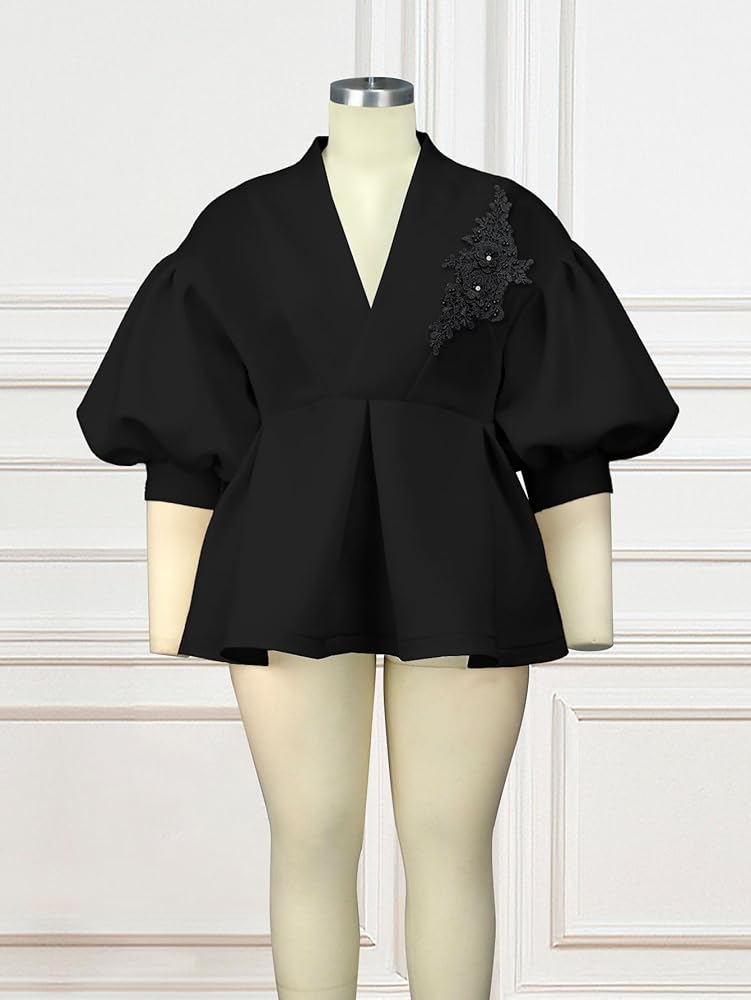 【美品】【emm】ensemblesleeve blouse Cotton Poplin Embroidered Woven Blouse | Karen Millen